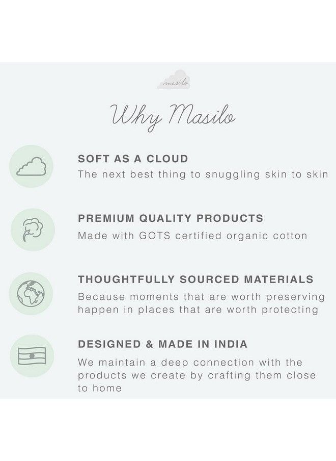 Masilo - 100% قطن ناعم سلس جديد ولادة لفافة بطانية قماش موسلين متعدد الاستخدامات مجموعة هدايا لفافة ناعمة للرضع عبوة من 2 42 × 42 إن بلوم - Image 1