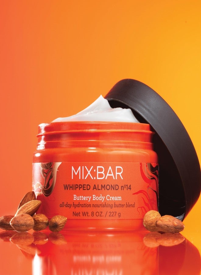كريم الجسم MIX:BAR بزبدة اللوز المخفوقة للنساء، مرطب ومنعم، زبدة الشيا والكاكاو، زيت الجوجوبا والأفوكادو، خالٍ من البارابين، نباتي، 8 أونصة - Image 2