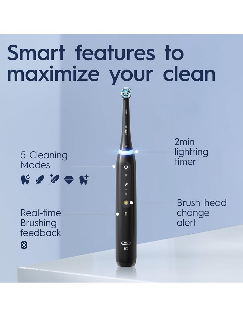 Oral-B - Oral B iO5 Series 5N Electric Rechargeable Toothbrush, Built with AI, Optimal Pressure Control, LED Interface, Bluetooth Connectivity, 5 Personalized Brush Modes – White - Image 1