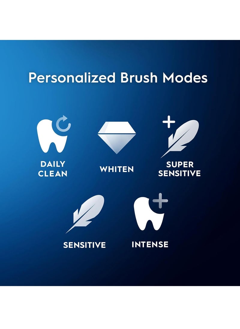Oral-B - Oral B iO5 Series 5N Electric Rechargeable Toothbrush, Built with AI, Optimal Pressure Control, LED Interface, Bluetooth Connectivity, 5 Personalized Brush Modes – White - Image 1