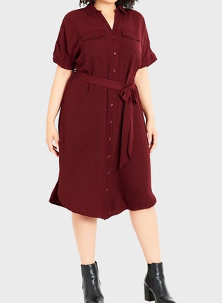 Belted Button-Down Dress - pzsku/Z6FEF82BBEA95080392CAZ/45/1746429117/07b8e9de-bedf-4cff-9b01-fd21bd2bb2e5