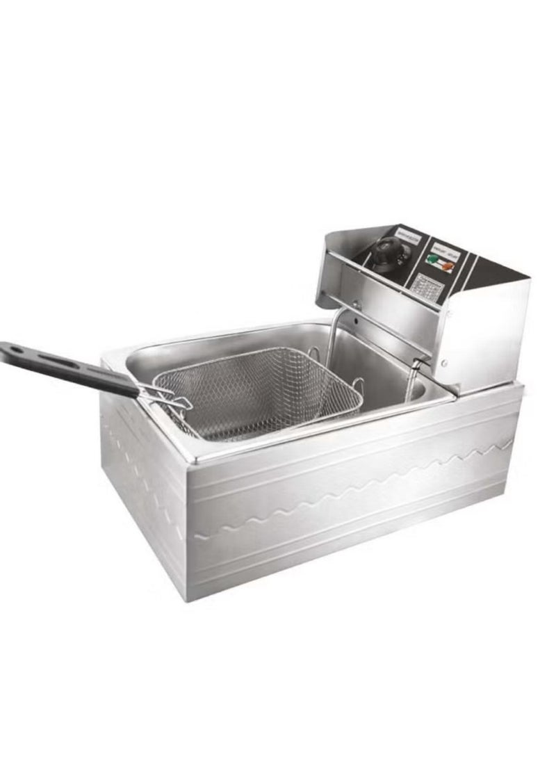 دينكس مقلاة زيت كهربائية سعة 6 لتر 2500 واط مع غطاء - Image 2