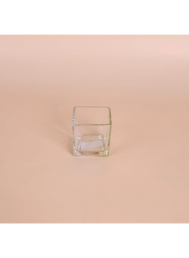 إيروريكس مزهرية زجاجية صغيرة مربعة شفافة - Image 2