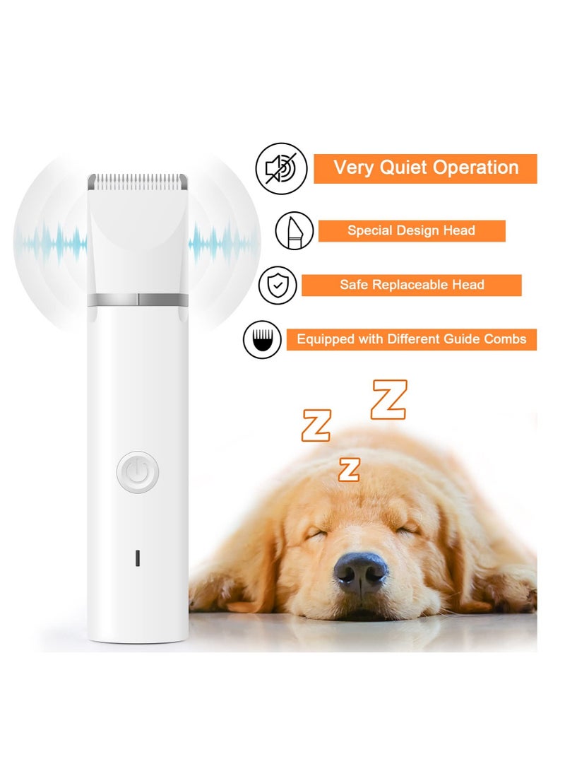 SYOSI Dog Clippers Grooming Kit Dog Hair Clipper-Low Noise Dog Paw Trimmer- Rechargeable Pet Cat Grooming Kit-Cordless Quiet Pet Nail Grinder Dog Shaver Trimmer for Dogs, Cats and Other Pets - Image 2