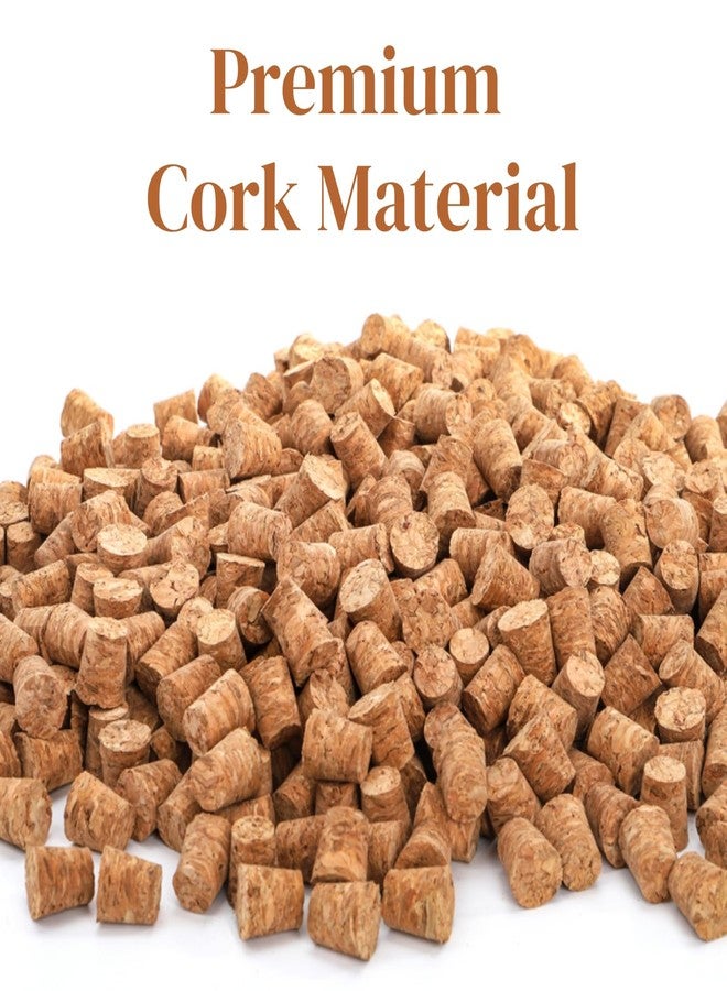 Eorbow عبوات إيوربو 500 قطعة من سدادات الفلين الصغيرة، سدادات زجاجات صغيرة مدببة، أغطية زجاجات زجاجية قابلة لإعادة الاستخدام لمشاريع الحرف اليدوية (0.4 × 0.3 بوصة) - Image 5