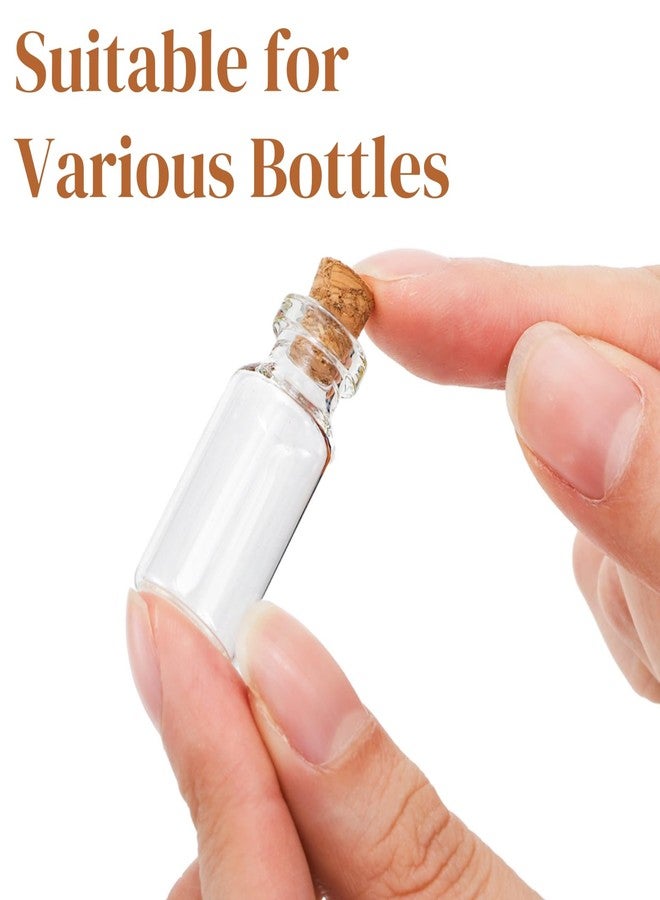 Eorbow عبوات إيوربو 500 قطعة من سدادات الفلين الصغيرة، سدادات زجاجات صغيرة مدببة، أغطية زجاجات زجاجية قابلة لإعادة الاستخدام لمشاريع الحرف اليدوية (0.4 × 0.3 بوصة) - Image 4