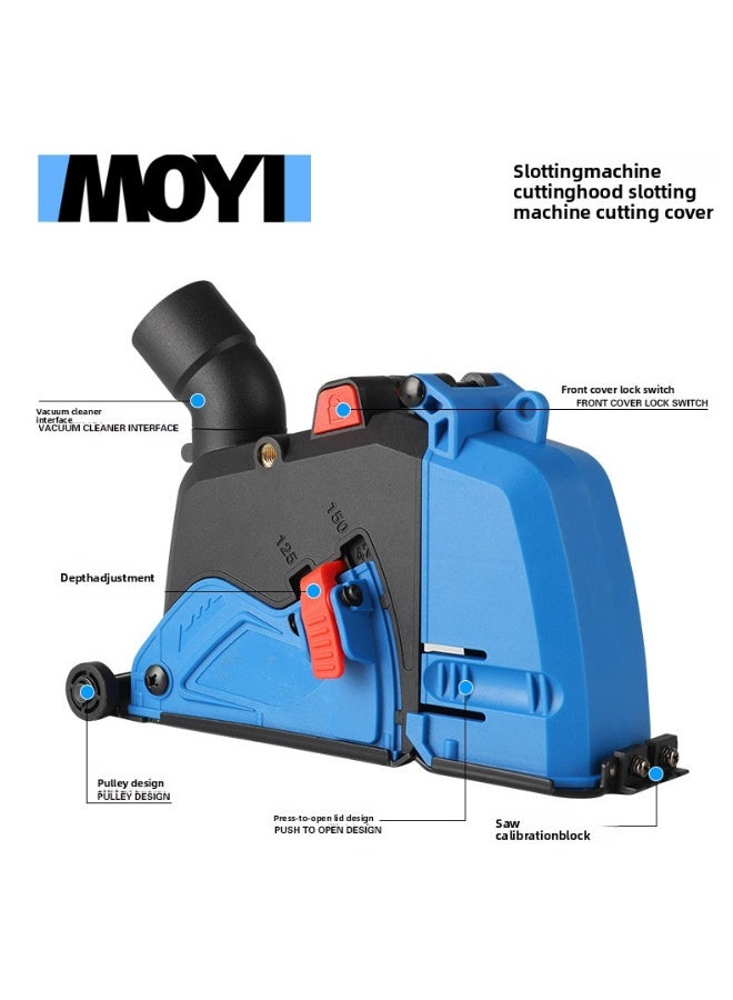 MOYI Angle Grinder Dust Shroud 0–45mm Adjustable Cutting Depth, Vacuum Suction Port, No Dead Corner Cutting, Blade Correction Block | Dust Extraction Cover for Clean and Dust-Free Work - Image 2