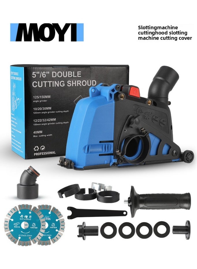 MOYI Angle Grinder Dust Shroud 0–45mm Adjustable Cutting Depth, Vacuum Suction Port, No Dead Corner Cutting, Blade Correction Block | Dust Extraction Cover for Clean and Dust-Free Work - Image 1
