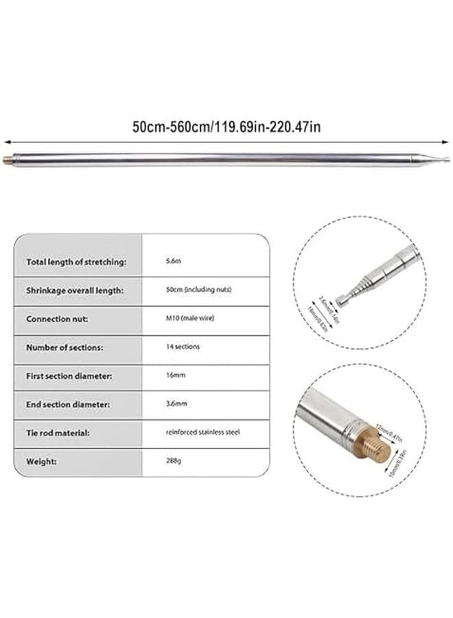 5.6M 18.4FT Telescopic Antenna 14 Sections for Ham Radio Shortwave DIY GP V Yagi Antenna - Image 5