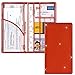 Cacturism Car Registration and Insurance Holder Vehicle Glove Box Car Organizer Men Women Wallet Accessories Case with Magnetic Shut for Cards Essential Document Driver License Bling Red - Image 2