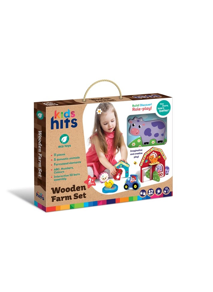 Kids hits KIDS HITS WOODEN FARM SET  - Image 1