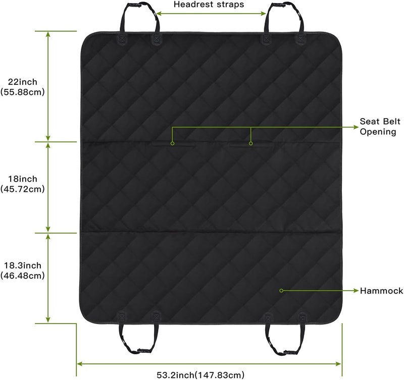 SHINE HAI Dog Car Seat Cover - Waterproof, Scratch Proof, Nonslip Back Seat Cover, Universal Fit - Image 3