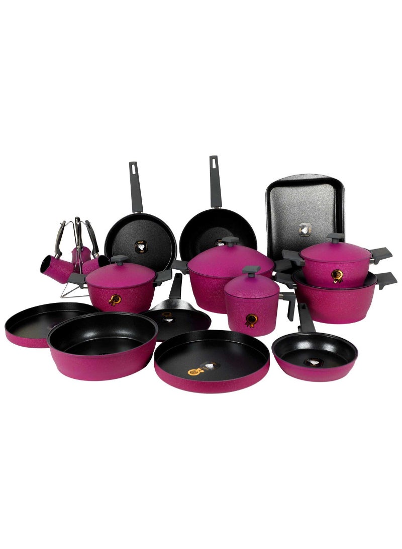 GIGILLI Velvet Non Stick Cookware Set, 22 pcs