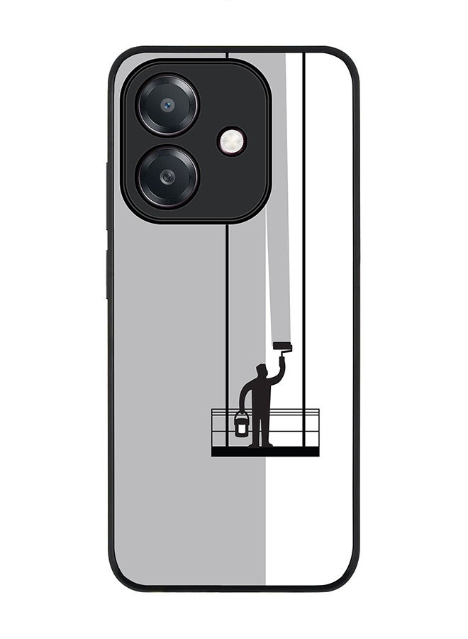 Stylizedd For Oppo A5i Case,Slim fit Camera Protection, Shockproof Thin Phone cover  - Paint Hanger (Grey)