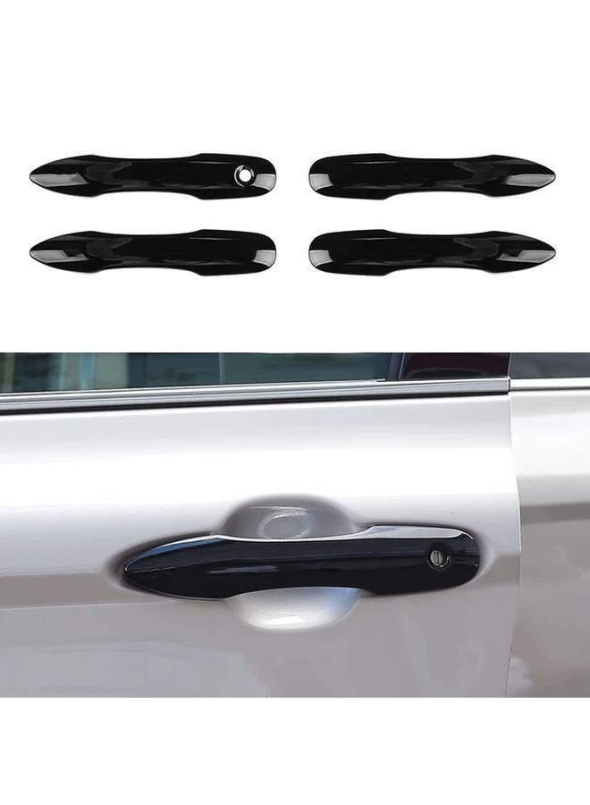 Black Car Door Handle Covers Compatible with 2018 2025 Models No Intelligent Keyhole - Image 3