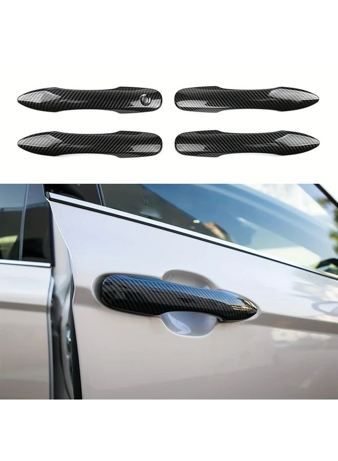 Black Car Door Handle Covers Compatible with 2018 2025 Models No Intelligent Keyhole - Image 1