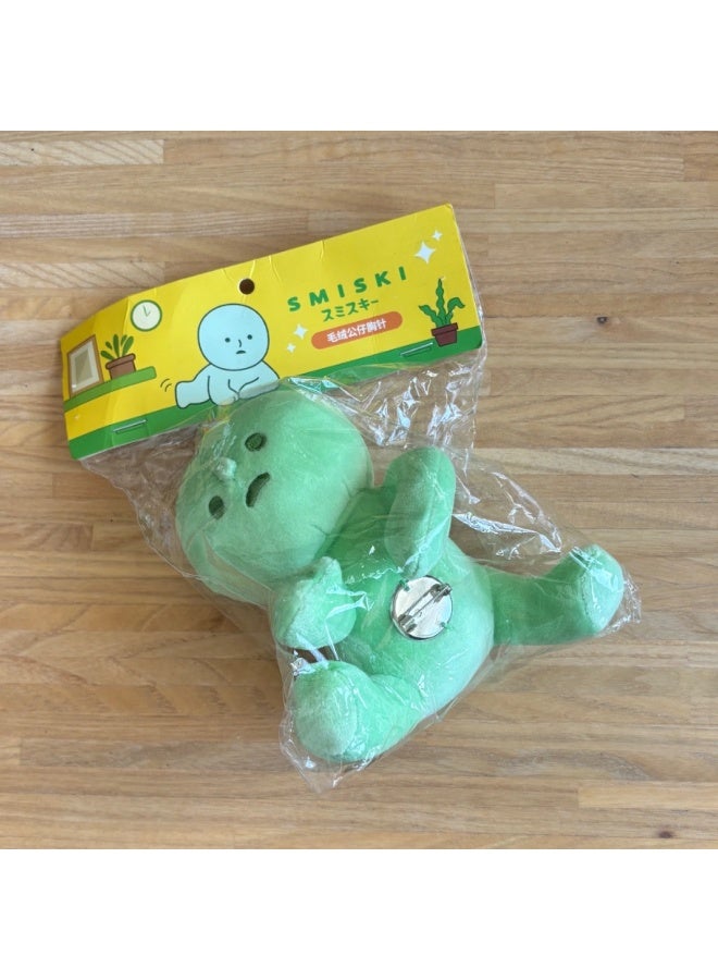 Smiski Plush Badge Brooch Pin - Cute Green Kawaii Character Clothing Accessory Bag Decoration - Image 5