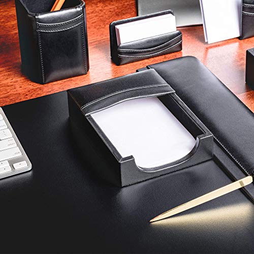Dacasso Classic Black Leather 4 x 6 Memo Holder - Image 5
