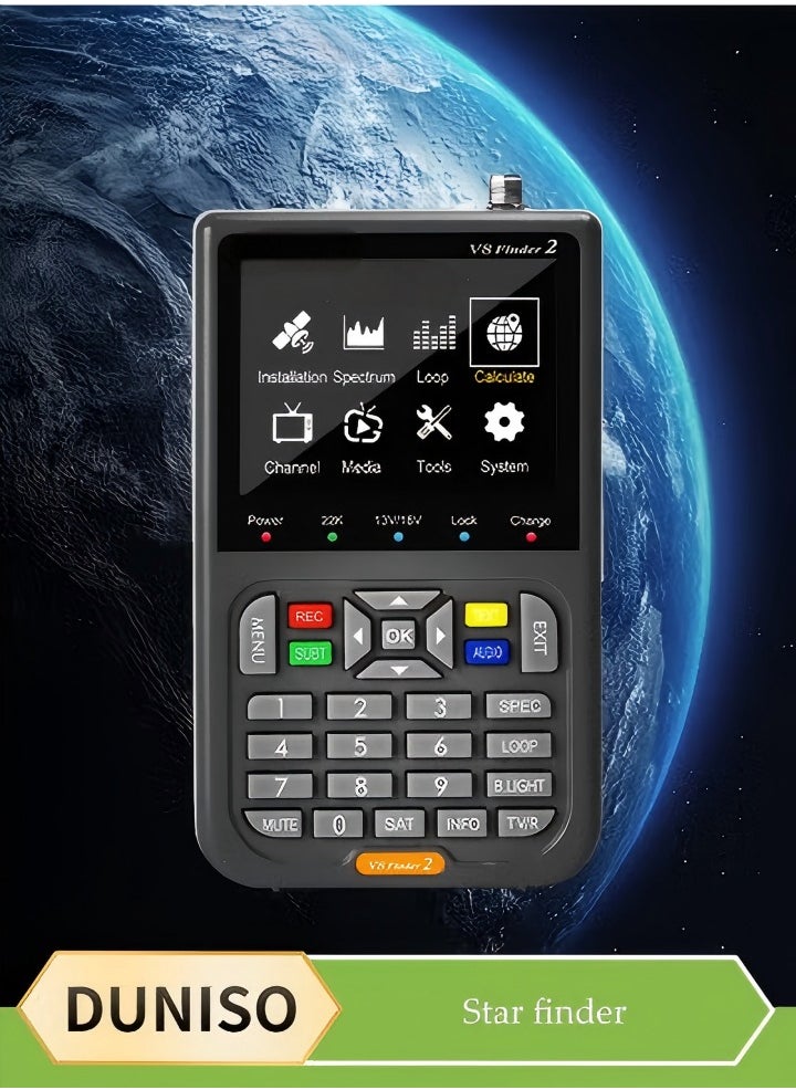 DUNISO Digital Satellite Signal Finder Meter for Adjusting Sat TV Dish with Backpack  - Image 1