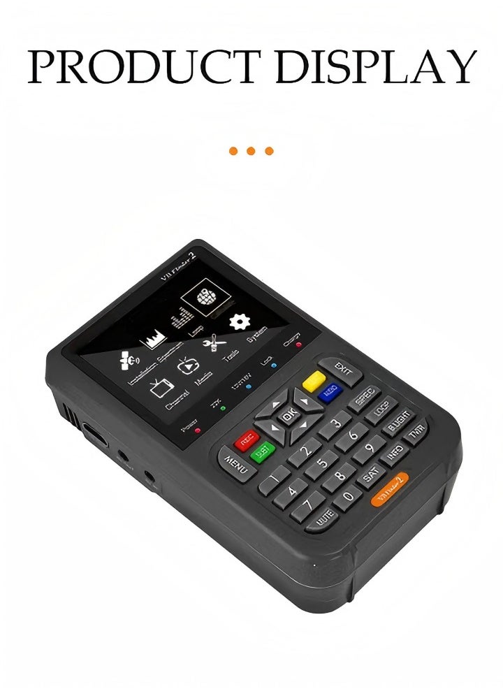 Digital Satellite Signal Finder Meter for Adjusting Sat TV Dish with Backpack