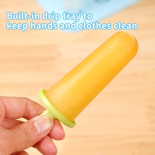BAKHUK Popsicle Molds 3 Sets Ice Pop Molds Ice Pop Maker with Funnel and Brush, 3 Colors, Reusable Easy Release Ice Pop Maker, Popsicle Mould Frozen Ice Popsicle Maker - Image 5
