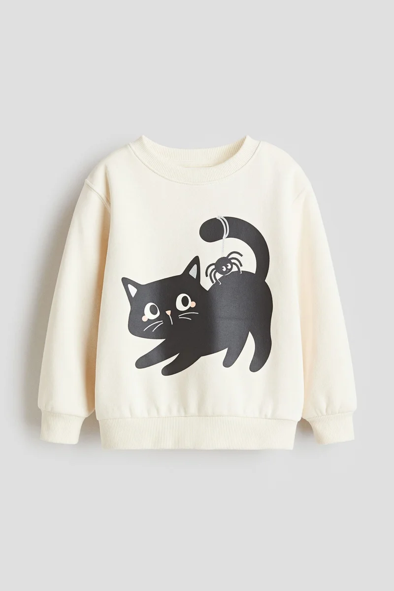 H&M Printed brushed-inside sweatshirt