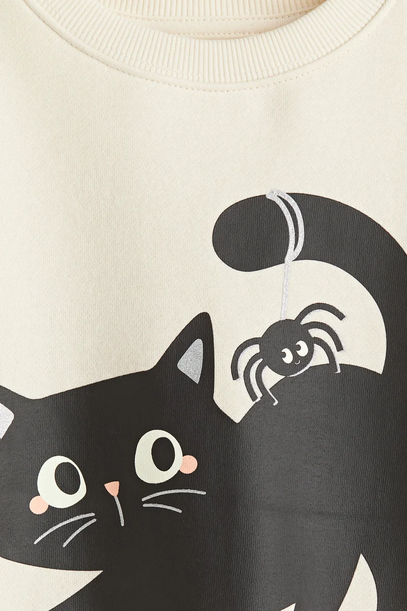 H&M Printed brushed-inside sweatshirt