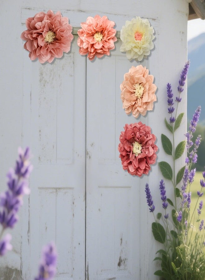 Avxzbef 18 Pcs Large Tissue Paper Flowers Colorful Giant Flowers Decorations for Mexican Party Bridal Shower Birthday Wedding - Image 5