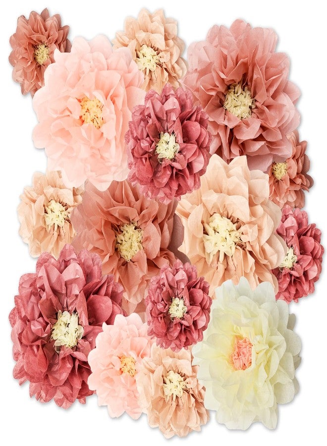 Avxzbef 18 Pcs Large Tissue Paper Flowers Colorful Giant Flowers Decorations for Mexican Party Bridal Shower Birthday Wedding - Image 1