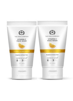 The Man Company Skin Brightening (Buy 1 Get 1) Vitamin C Face Wash 75 Ml Each With Turmeric And Niacinamide For Clean Bright & Soft Skin I Oil Free Look I Unclog Poresinstant Glow 