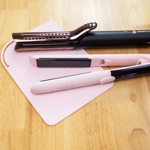 ANGENIL Flat Iron Silicone Mat and Travel Case for Hair Tools - Heat Resistant Mat, Straightener Pad, and Curling Iron Sleeve (9" x 6.5") - Image 2