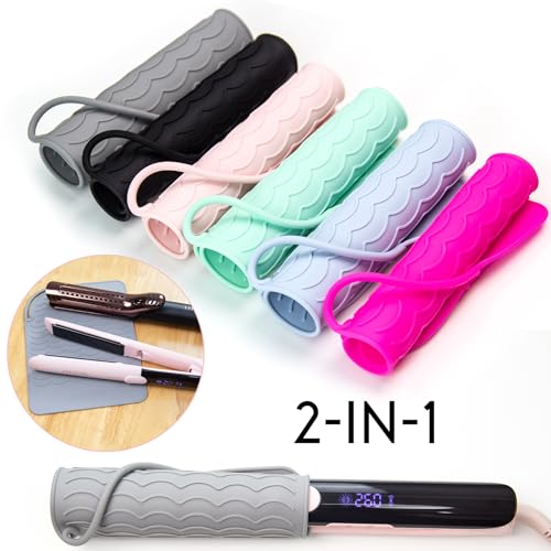 ANGENIL Flat Iron Silicone Mat and Travel Case for Hair Tools - Heat Resistant Mat, Straightener Pad, and Curling Iron Sleeve (9" x 6.5") - Image 4