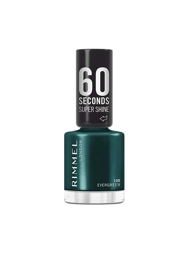 RIMMEL LONDON طلاء أظافر سوبر شاين في 60 ثانية - 105 - إيفرغرين، 8 مل - Image 2