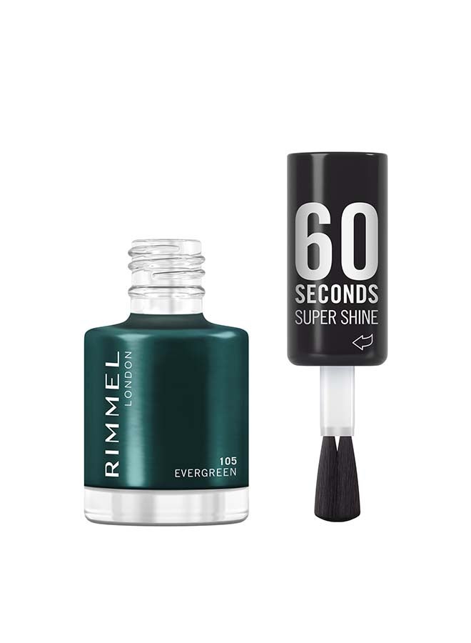 RIMMEL LONDON طلاء أظافر سوبر شاين في 60 ثانية - 105 - إيفرغرين، 8 مل - Image 1
