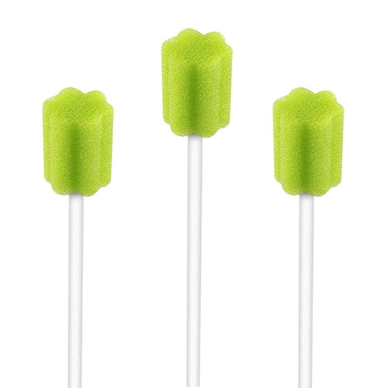 Wellgler's Disposable Oral Swabsï¼ŒMmouth Swabs for Elderly (50 green)