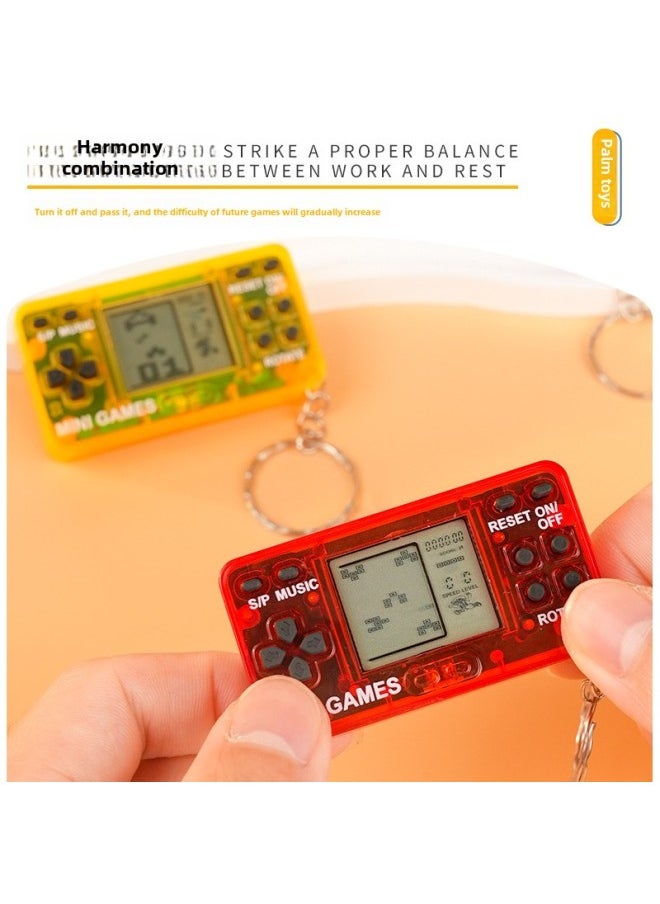 When Bored, Unzip And Play Games Tetris Classic Nostalgic Game Machine Parent-child Interactive Mute Student Toy-Color:transparent Black