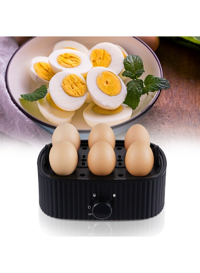ويننج ستار ST-6907 لسلق البيض الكهربائي، سعة 6 بيضات، جهاز سلق وتبخير سريع بقوة 300 واط، مؤقت بـ3 مستويات، جرس تنبيه تلقائي، حماية من التشغيل الجاف، جهاز مدمج لتحضير الإفطار - Image 4