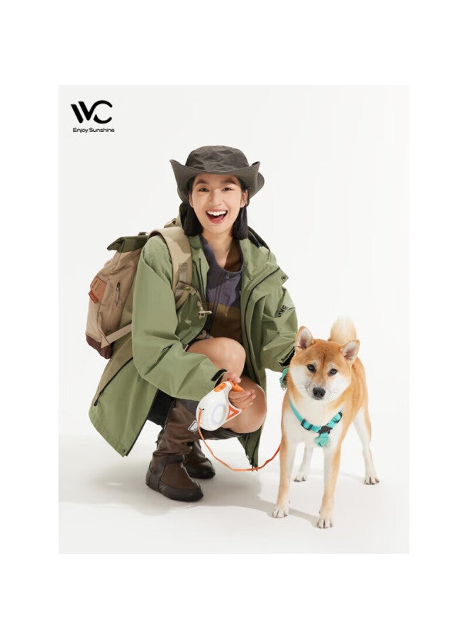 Vvc Functional Windproof And Waterproof Jacket For Men And Women, With Detachable Fleece Inner Layer For Warmth, Olive Green, Size L