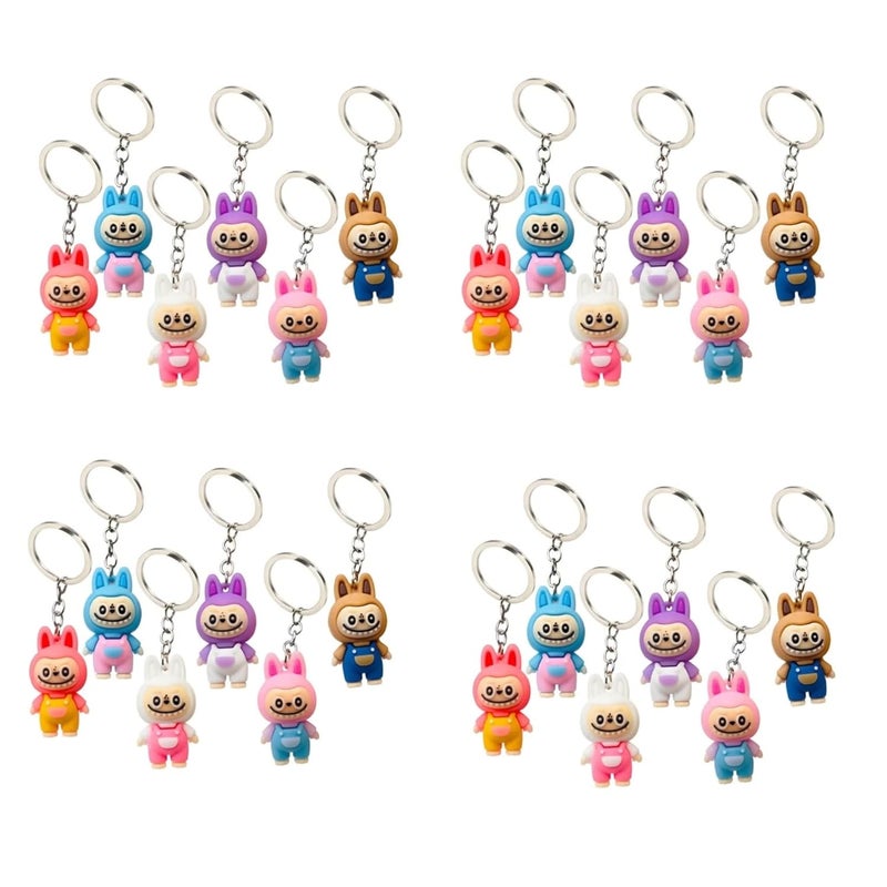 ARTLABEL Cute Keyring Key Chain For Kids Boys Girls & Children Best for Birthday Return Gifts (Laboo (Pack of 24 )) - Image 1