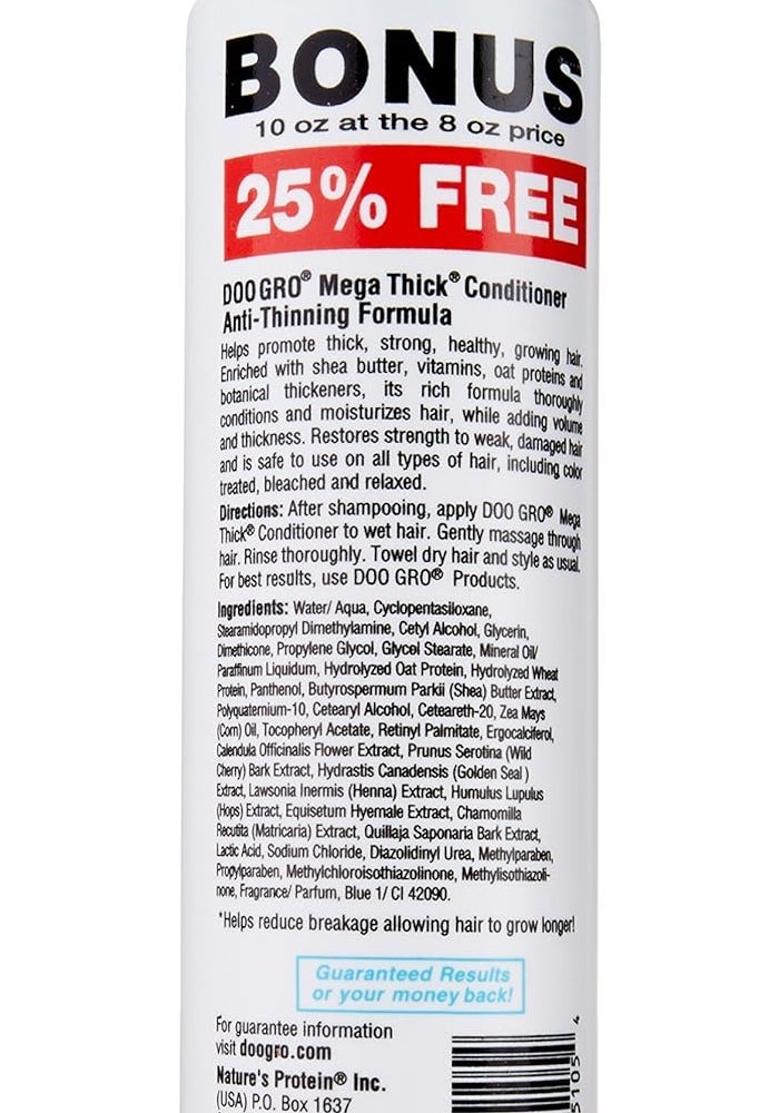 Doo Gro Mega Thick Anti-Thinning Conditioner, 10 Ounce - Strengthens and Moisturizes Hair - Image 2