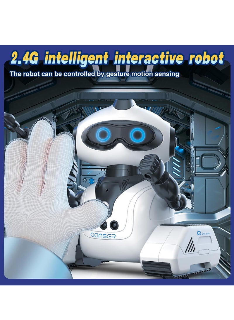 Rechargeable Smart Remote Control Robot Toy with Voice & Gesture Control, LED Eyes, Dancing & Singing Features - Perfect Gift for Kids Age 3+ - Image 3
