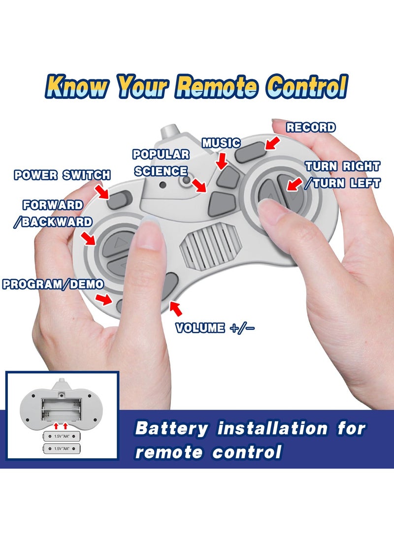 Rechargeable Smart Remote Control Robot Toy with Voice & Gesture Control, LED Eyes, Dancing & Singing Features - Perfect Gift for Kids Age 3+ - Image 5