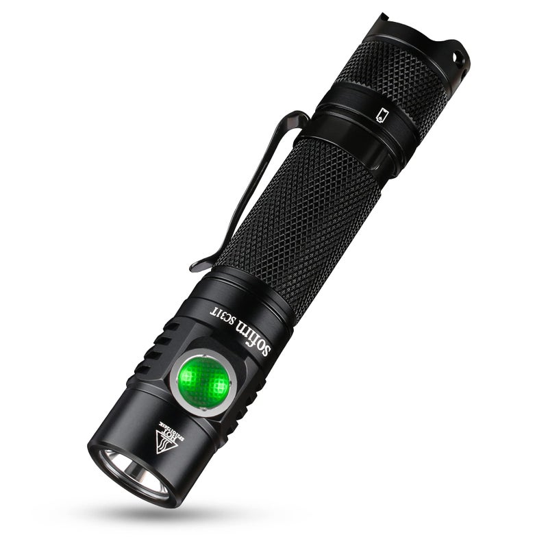 sofirn SC31T Rechargeable Flashlight 2000 Lumens, Pocket Flashlight with Powerful SST40 6500K LED, for EDC Camping Hiking Fishing Dog Walking (SC31T-Kit) - Image 1