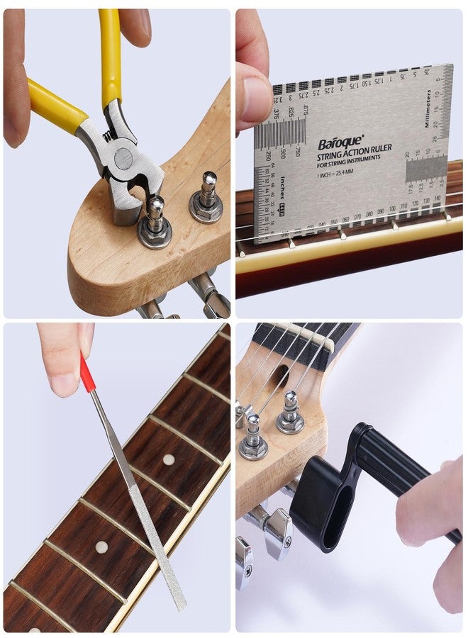 LEKATO 72Pcs Guitar Tool Kit, Guitar Repair Kit, Guitar Setup Kit, Professional Guitar Repairing Maintenance Tool Kit for Luthier Beginner, Guitar Accessories for Acoustic Guitar Ukulele Bass Banjo - Image 3