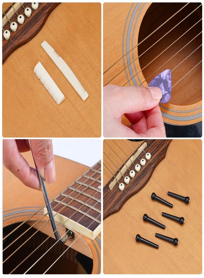 LEKATO 72Pcs Guitar Tool Kit, Guitar Repair Kit, Guitar Setup Kit, Professional Guitar Repairing Maintenance Tool Kit for Luthier Beginner, Guitar Accessories for Acoustic Guitar Ukulele Bass Banjo - Image 4