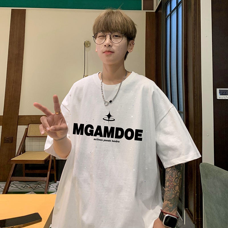 2024 Casual Men'S Star Sequins Short Sleeve T-Shirt Mtx185 - Image 4