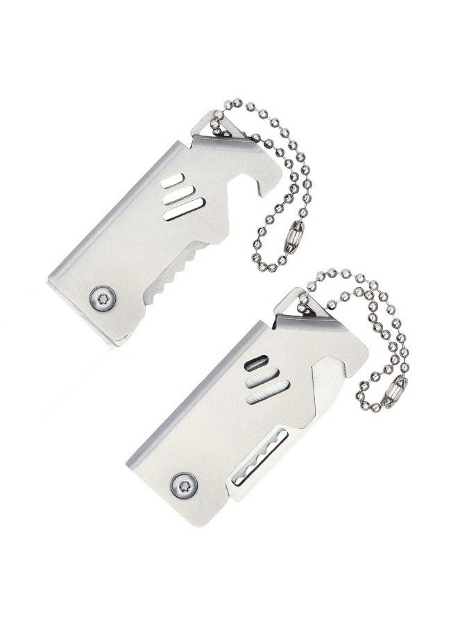 Portable Keychain with Detachable Parcel Opener – Multifunctional Outdoor Essential for Hiking, Camping & Daily Use