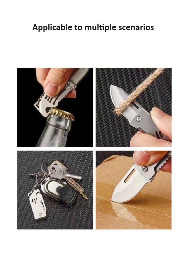 Generic Smal Knife Outdoor Folding Knife Sharp Pocket Knife Camping Knife Dismantle Delivery Keychain Pendant  - Image 2