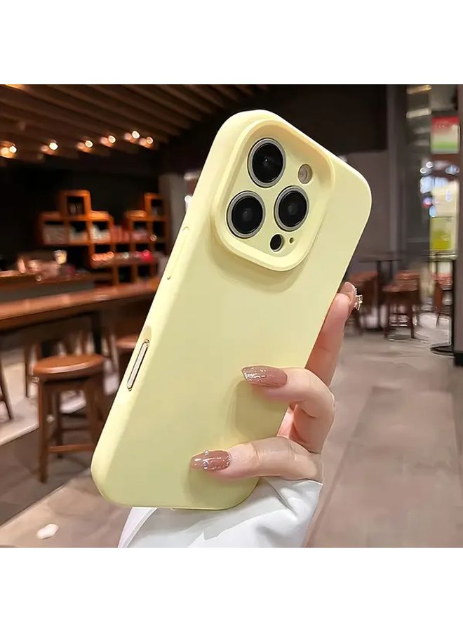 Light Yellow Matte TPU Case For iPhone 13 Pro Max Minimalist Shockproof Anti Fingerprint - Image 2