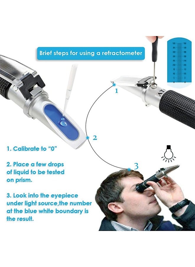 Generic Salinity Refractometer for Seawater and Marine Fishkeeping Aquarium 0-100 Ppt with Automatic Temperature Compensation  - Image 4